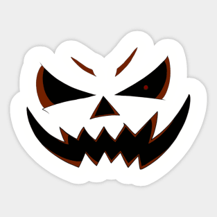 Pumpkin face Halloween Sticker